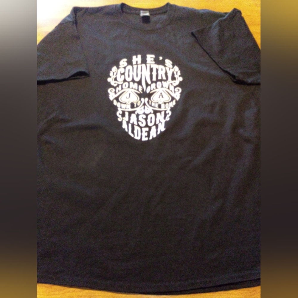 Jason Aldean She's Country Home Grown Down To The Bone Black 2X T-Shirt
